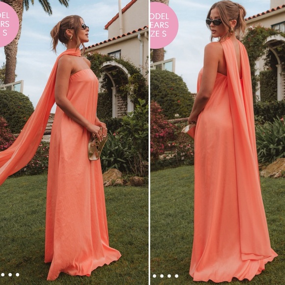 princess polly baby blue dress What is the real color of peach bridesmaid dresses? main image 0